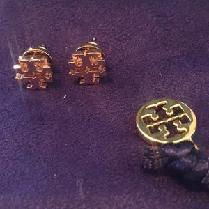 Tory Burch small logo stud earrings